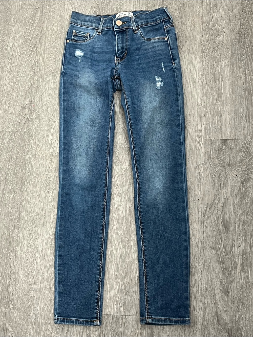 Jordache Girls Size 10 Super Skinny Jeans Medium Wash Stretch Denim